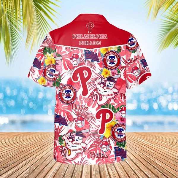 Pattern Phillies Hawaiian Shirt, Philadelphia Phillies Hawaiian Shirt, MLB Hawaiian Shirt