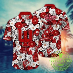 Indiana Hoosiers NCAA Flower Aloha Hawaiian Shirt 5, Indiana Hoosiers Hawaiian Shirt