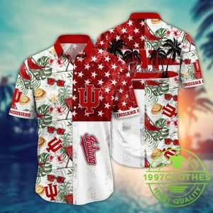 Indiana Hoosiers NCAA Flower Aloha Hawaiian Shirt 8, Indiana Hoosiers Hawaiian Shirt