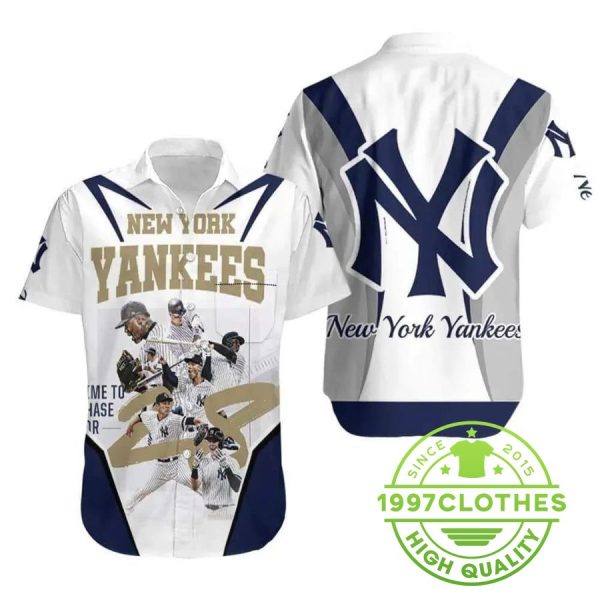 MLB New York Yankees Hawaiian Shirt Beach Gift for Baseball Lovers, MLB Hawaiian Shirt