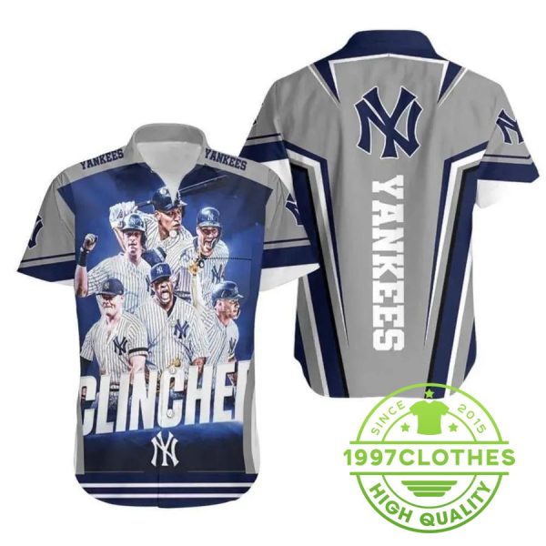 MLB New York Yankees Hawaiian Shirt Players Clinched, MLB Hawaiian Shirt