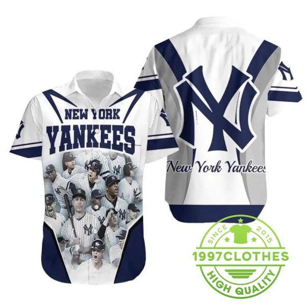 MLB New York Yankees Hawaiian Shirt Sport Gift For Baseball Players, MLB Hawaiian Shirt