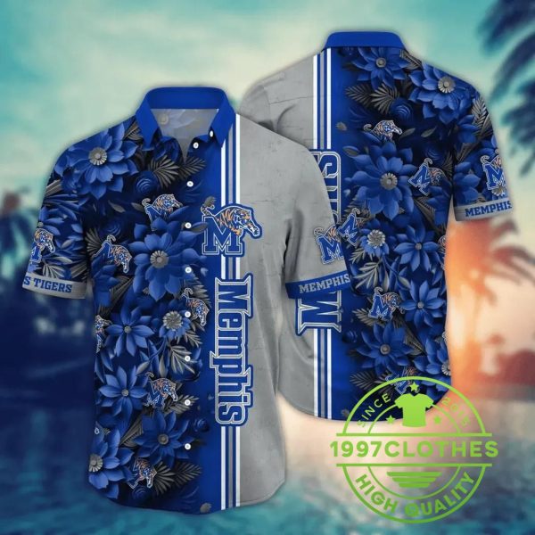 Memphis Tigers NCAA Flower Aloha Hawaiian Shirt 1, Memphis Tigers Hawaiian Shirt