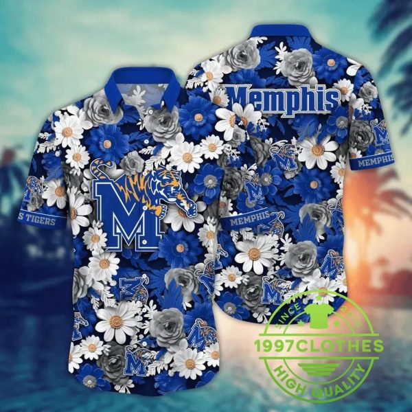 Memphis Tigers NCAA Flower Aloha Hawaiian Shirt 3, Memphis Tigers Hawaiian Shirt