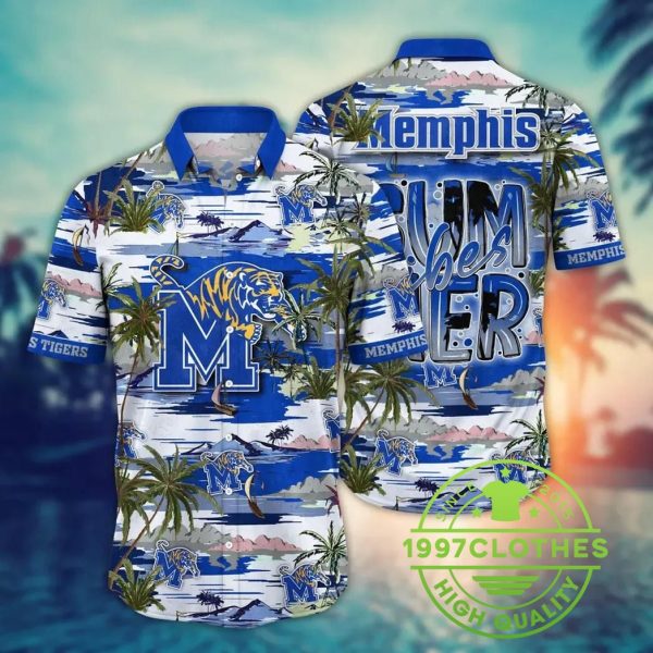 Memphis Tigers NCAA Flower Aloha Hawaiian Shirt 4, Memphis Tigers Hawaiian Shirt