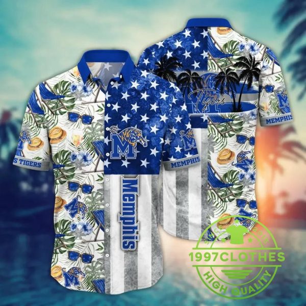 Memphis Tigers NCAA Flower Aloha Hawaiian Shirt 6, Memphis Tigers Hawaiian Shirt