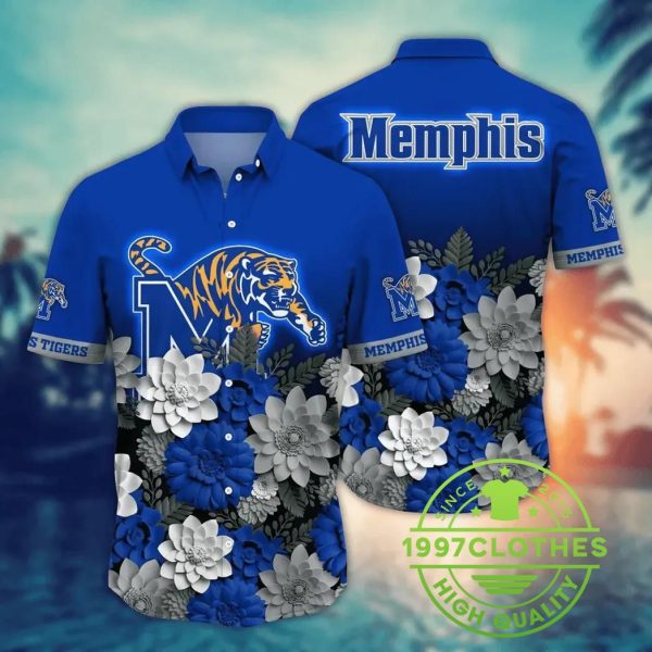 Memphis Tigers NCAA Flower Aloha Hawaiian Shirt 8, Memphis Tigers Hawaiian Shirt