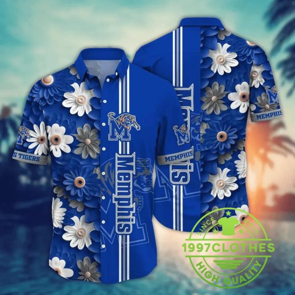 Memphis Tigers Style Hot Trending Summer NCAA Flower Aloha Hawaiian Shirt, Memphis Tigers Hawaiian Shirt