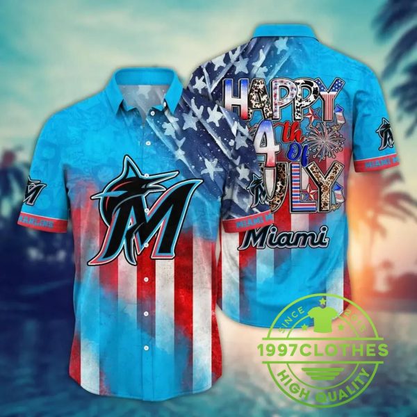 Miami Marlins MLB Aloha Hawaiian Shirt 1, MLB Hawaiian Shirt