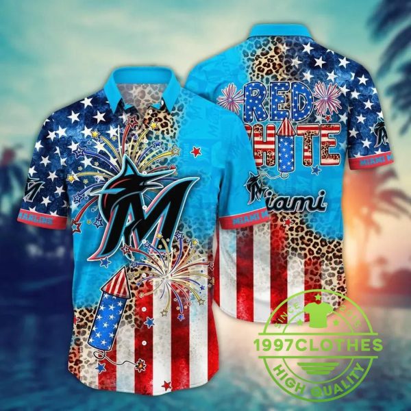 Miami Marlins MLB Aloha Hawaiian Shirt 2, MLB Hawaiian Shirt