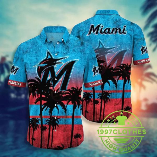 Miami Marlins MLB Aloha Hawaiian Shirt Hot Trending Summer, MLB Hawaiian Shirt