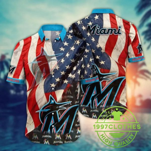 Miami Marlins MLB Flower Aloha Hawaiian Shirt 7, MLB Hawaiian Shirt