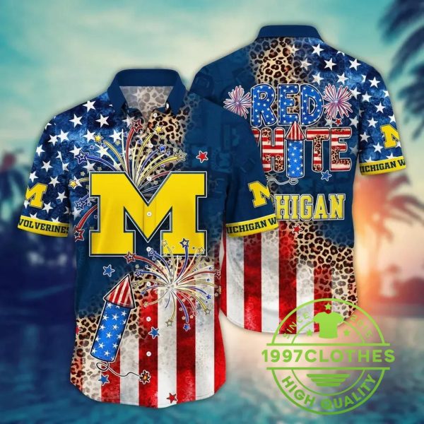 Michigan Wolverines Style Hot Trending Summer NCAA Aloha Hawaiian Shirt 2, Michigan Wolverines Hawaiian Shirt