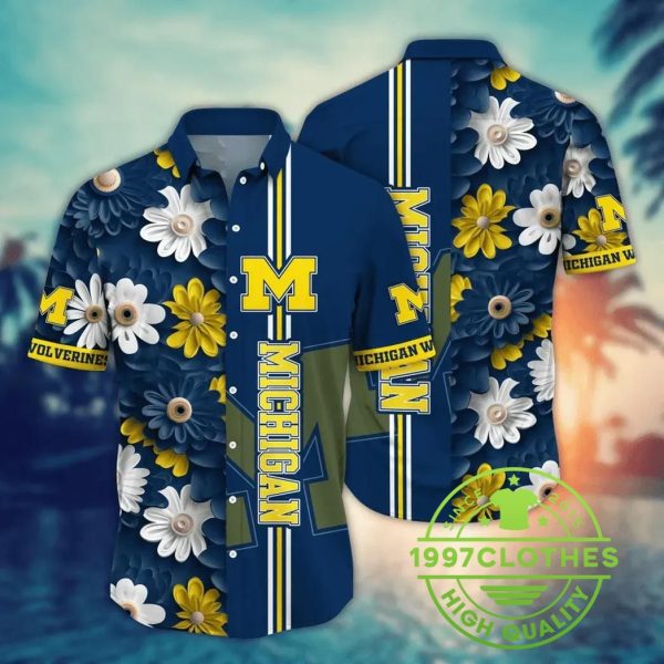 Michigan Wolverines Style Hot Trending Summer NCAA Flower Aloha Hawaiian Shirt 11, Michigan Wolverines Hawaiian Shirt