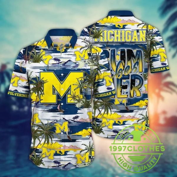 Michigan Wolverines Style Hot Trending Summer NCAA Flower Aloha Hawaiian Shirt 5, Michigan Wolverines Hawaiian Shirt