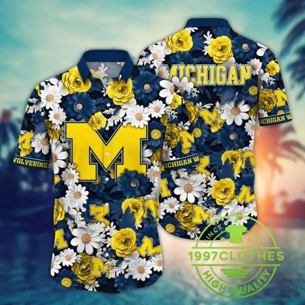 Michigan Wolverines Style Hot Trending Summer NCAA Flower Aloha Hawaiian Shirt 6, Michigan Wolverines Hawaiian Shirt