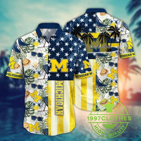 Michigan Wolverines Style Hot Trending Summer NCAA Flower Aloha Hawaiian Shirt 8, Michigan Wolverines Hawaiian Shirt