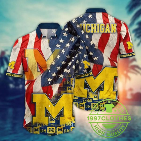 Michigan Wolverines Style Hot Trending Summer NCAA Flower Aloha Hawaiian Shirt 9, Michigan Wolverines Hawaiian Shirt