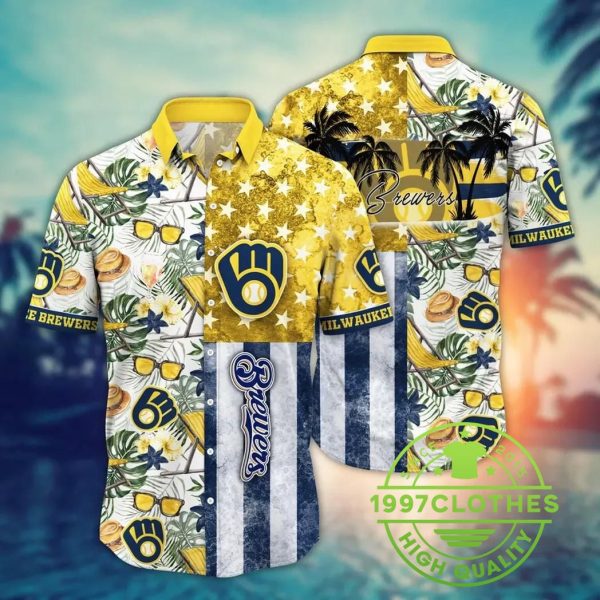 Milwaukee Brewers MLB Flower Aloha Hawaiian Shirt 6, MLB Hawaiian Shirt