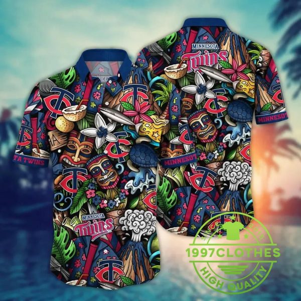 Minnesota Twins MLB Flower Aloha Hawaiian Shirt 1, MLB Hawaiian Shirt