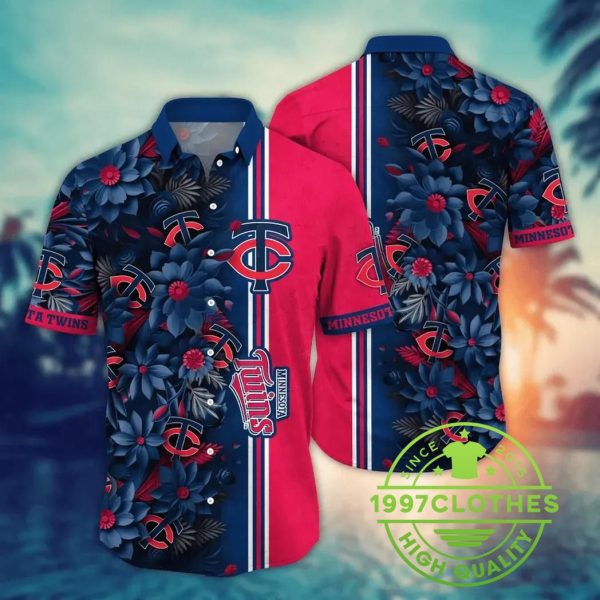 Minnesota Twins MLB Flower Aloha Hawaiian Shirt, MLB Hawaiian Shirt