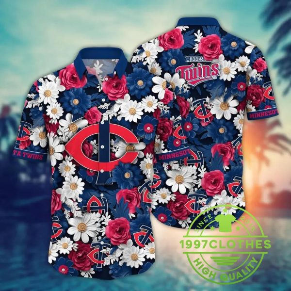 Minnesota Twins MLB Flower Aloha Hawaiian Shirt 14, MLB Hawaiian Shirt