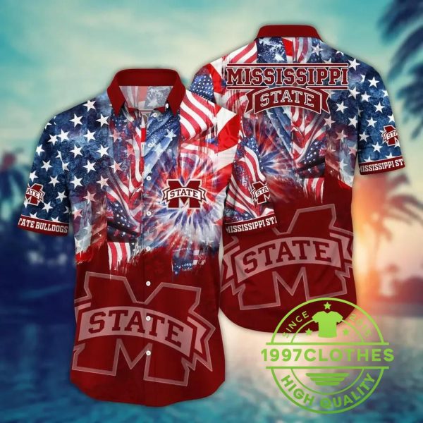 Mississippi State Bulldogs NCAA Flower Aloha Hawaiian Shirt 6, Mississippi State Bulldogs Hawaiian Shirt