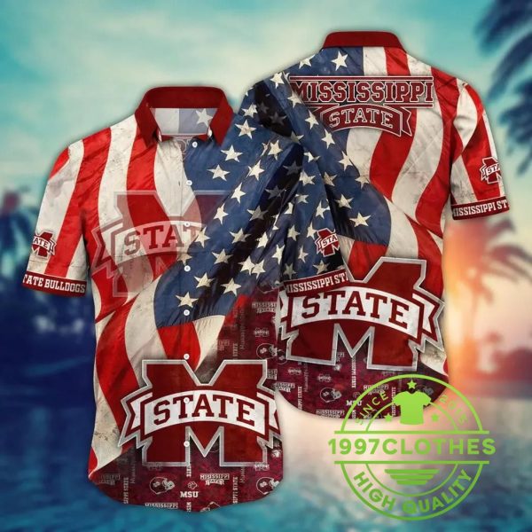 Mississippi State Bulldogs NCAA Flower Aloha Hawaiian Shirt 7, Mississippi State Bulldogs Hawaiian Shirt