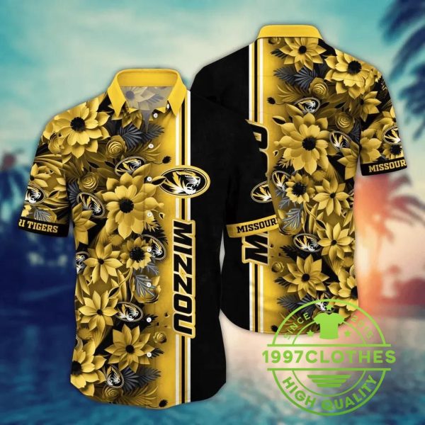 Missouri Tigers NCAA Flower Aloha Hawaiian Shirt 1, Missouri Tigers Hawaiian Shirt