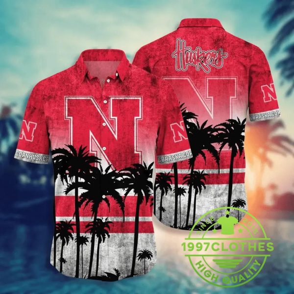 Nebraska Cornhuskers Aloha Hawaiian Shirt, Style Hot Trending Summer, Nebraska Cornhuskers Hawaiian Shirt