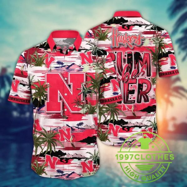 Nebraska Cornhuskers NCAA Flower Aloha Hawaiian Shirt 6, Nebraska Cornhuskers Hawaiian Shirt