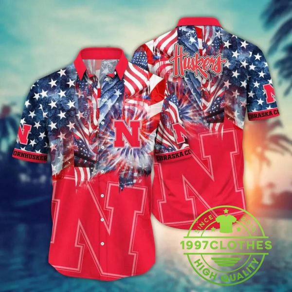 Nebraska Cornhuskers NCAA Flower Aloha Hawaiian Shirt 7, Nebraska Cornhuskers Hawaiian Shirt