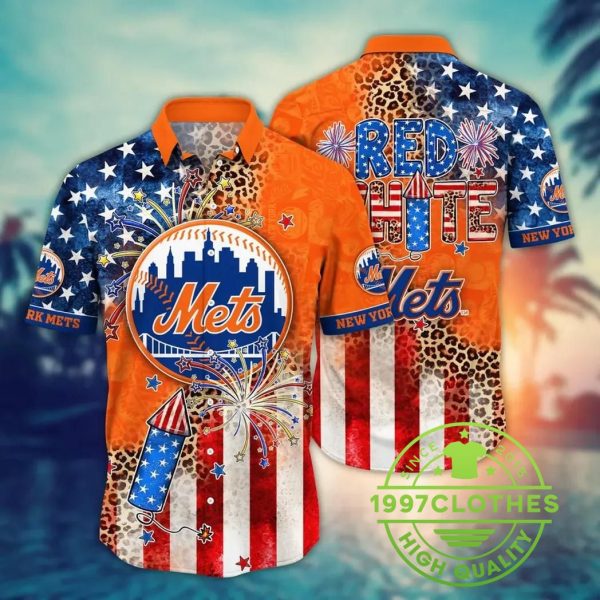 New York Mets MLB Aloha Hawaiian Shirt 2, MLB Hawaiian Shirt