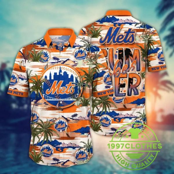 New York Mets MLB Flower Aloha Hawaiian Shirt 5, MLB Hawaiian Shirt