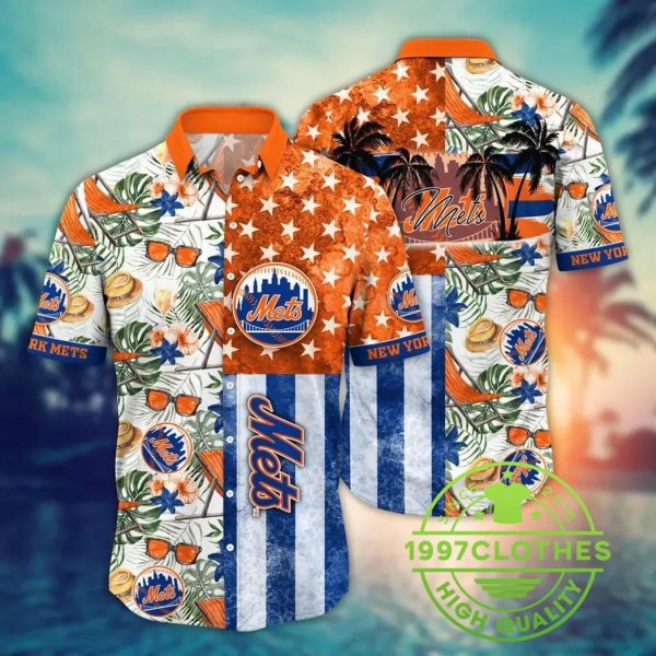 New York Mets MLB Flower Aloha Hawaiian Shirt 8, MLB Hawaiian Shirt