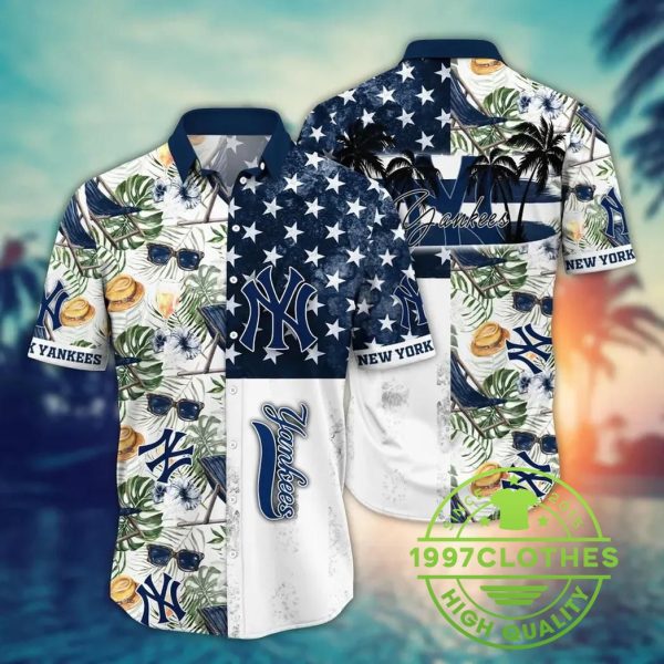 New York Yankees MLB Flower Aloha Hawaiian Shirt 6, MLB Hawaiian Shirt