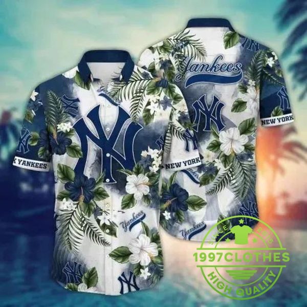 New York Yankees MLB Summer Hawaiian Shirt Yankees Hawaiian Shirt, MLB Hawaiian Shirt