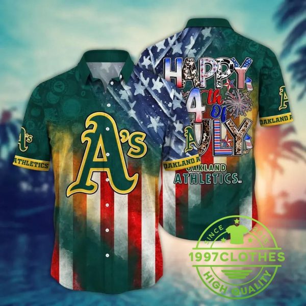 Oakland Athletics MLB Aloha Hawaiian Shirt 3, MLB Hawaiian Shirt