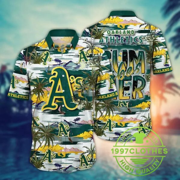 Oakland Athletics MLB Flower Aloha Hawaiian Shirt 5, MLB Hawaiian Shirt