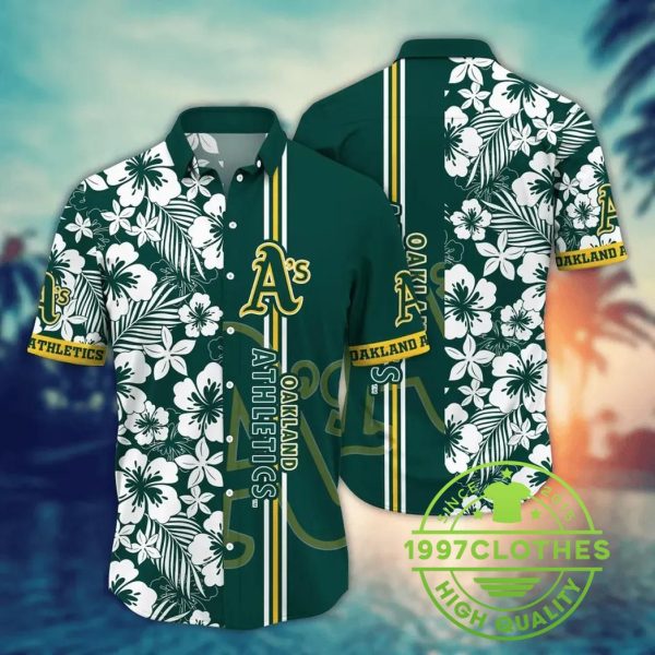 Oakland Athletics MLB Flower Aloha Hawaiian Shirt 9, MLB Hawaiian Shirt