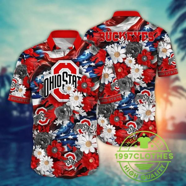 Ohio State Buckeyes Style Hot Trending Summer NCAA Aloha Hawaiian Shirt 1, Ohio State Buckeyes Hawaiian Shirt