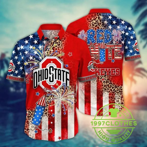 Ohio State Buckeyes Style Hot Trending Summer NCAA Aloha Hawaiian Shirt 2, Ohio State Buckeyes Hawaiian Shirt