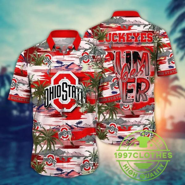 Ohio State Buckeyes Style Hot Trending Summer NCAA Flower Aloha Hawaiian Shirt 5, Ohio State Buckeyes Hawaiian Shirt