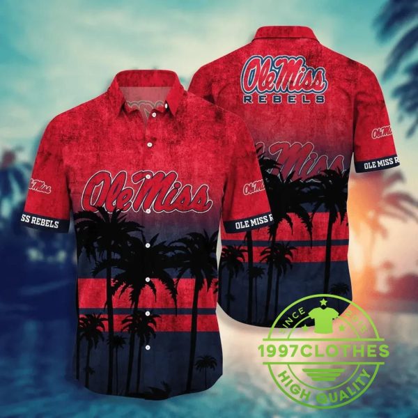 Ole Miss Rebels Aloha Hawaiian Shirt, Style Hot Trending Summer, Ole Miss Rebels Hawaiian Shirt