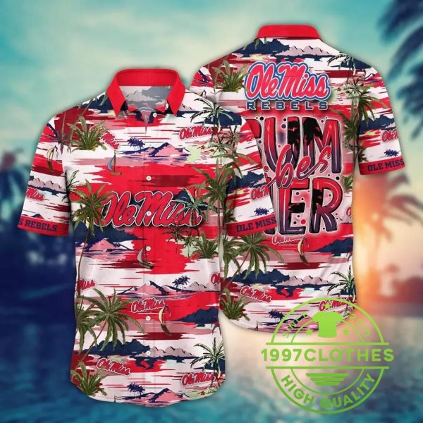 Ole Miss Rebels NCAA Flower Aloha Hawaiian Shirt 5, Ole Miss Rebels Hawaiian Shirt