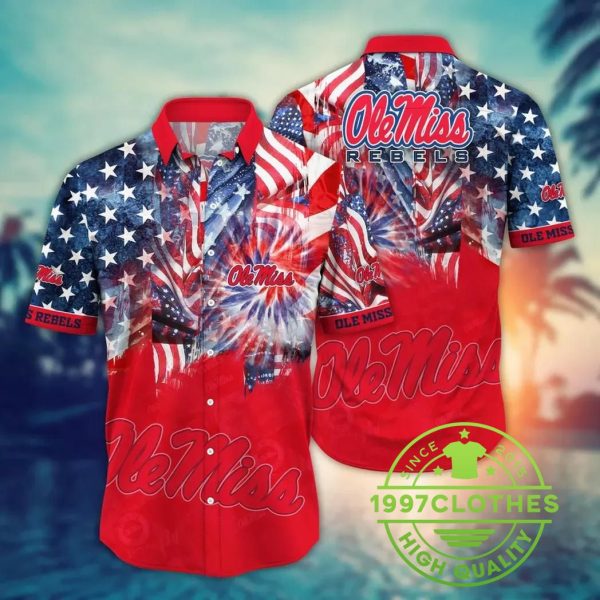 Ole Miss Rebels NCAA Flower Aloha Hawaiian Shirt 7, Ole Miss Rebels Hawaiian Shirt