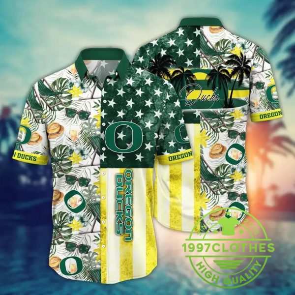 Oregon Ducks NCAA Flower Aloha Hawaiian Shirt 9, Oregon Ducks Hawaiian Shirt