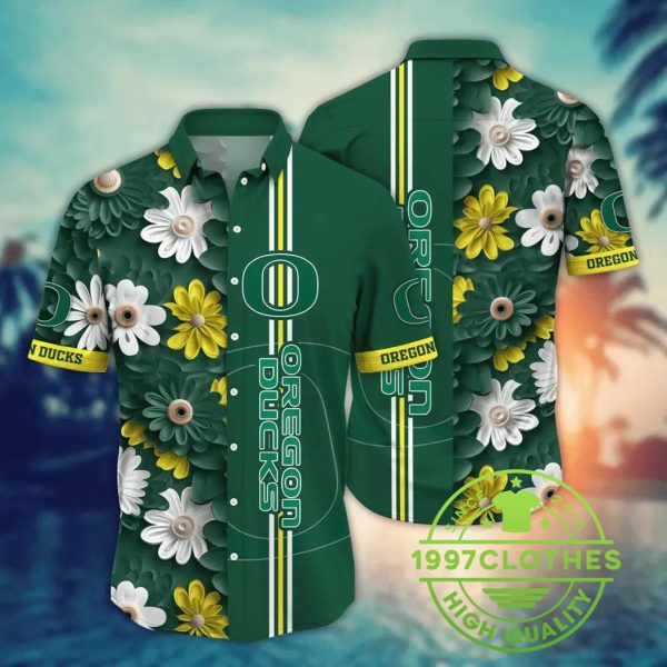 Oregon Ducks Style Hot Trending Summer NCAA Flower Aloha Hawaiian Shirt, Oregon Ducks Hawaiian Shirt