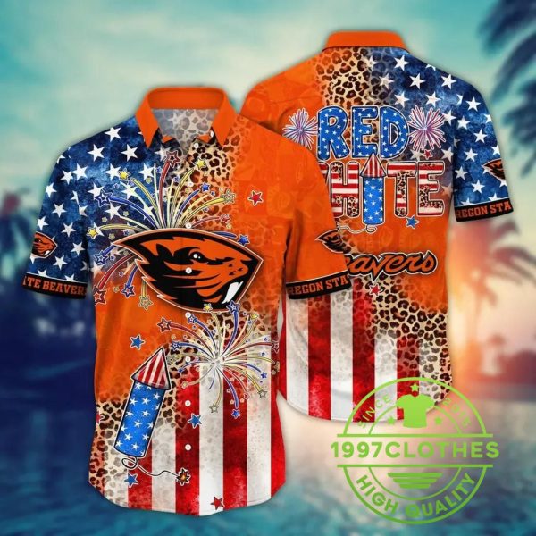 Oregon State Beavers NCAA Aloha Hawaiian Shirt, Oregon State Beavers Hawaiian Shirt