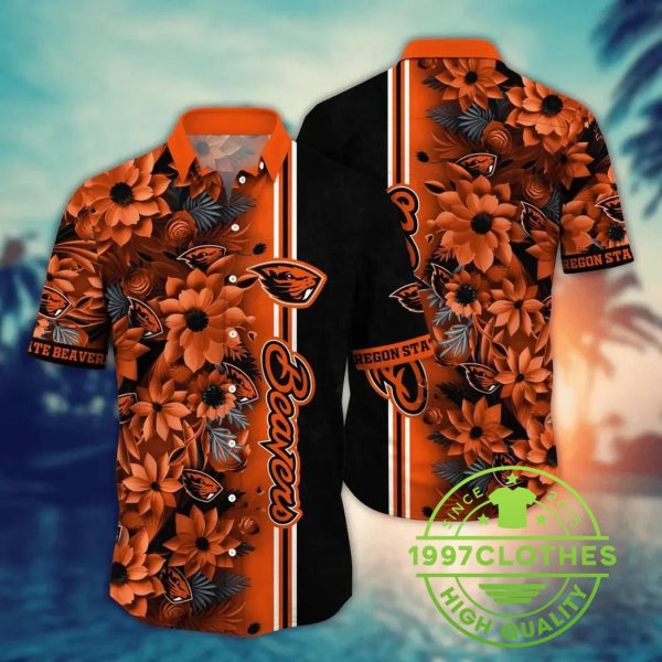 Oregon State Beavers NCAA Flower Aloha Hawaiian Shirt 1, Oregon State Beavers Hawaiian Shirt